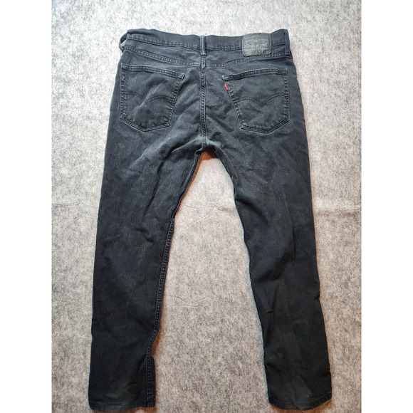 Levi's 511 Jeans Mens 36x29 Black Denim Slim Fit Stretch Charcoal Wash Red Tab - Picture 4 of 16
